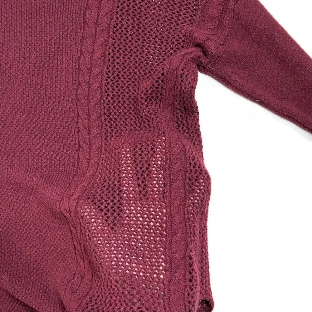 American Eagle Outfitters knit sweater size small color maroon - Picture 2 of 11